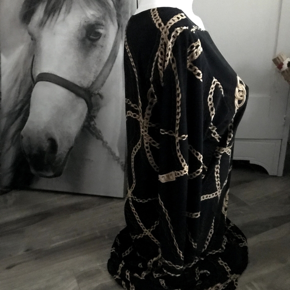 Ralph Lauren LRL Chain Link Pattern Dress Size 16 - Picture 2 of 5